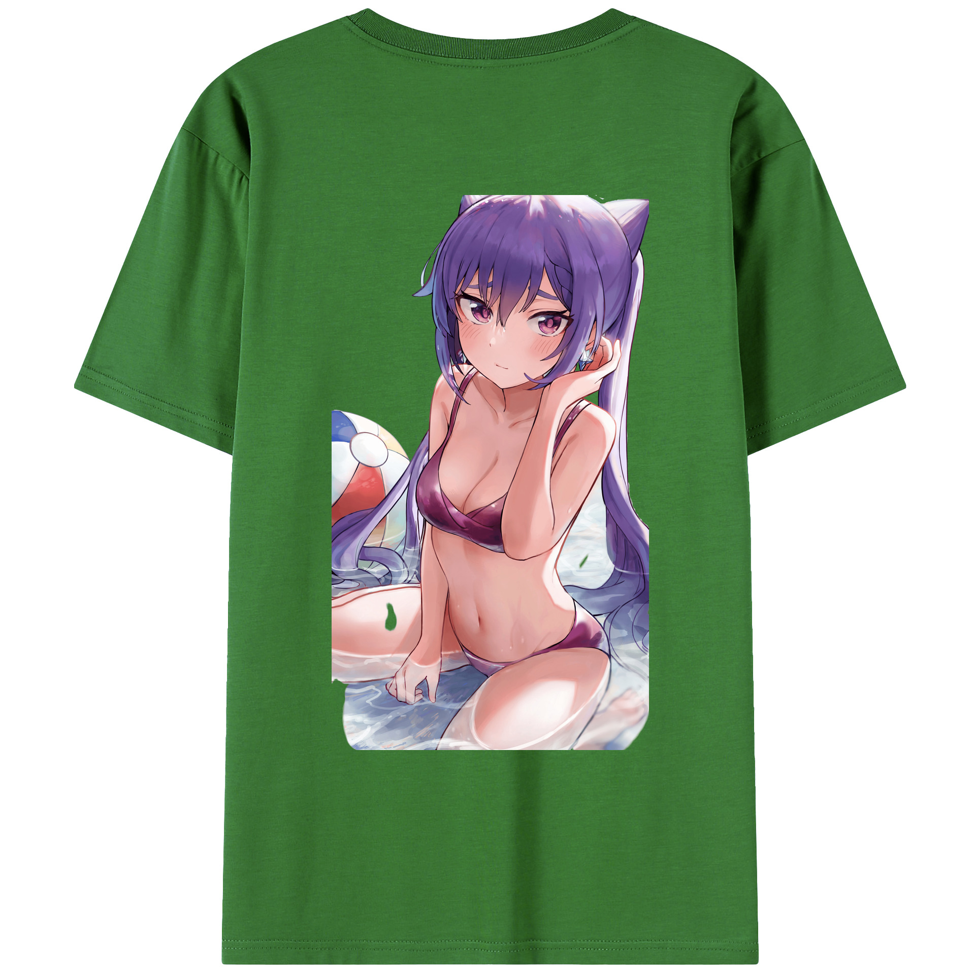 げんし神 刻晴 こくせい genshin Kokusei レディース半袖Tシャツ(バックプリント)